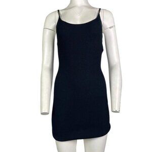 Mini Ribbed Sweater Dress Black